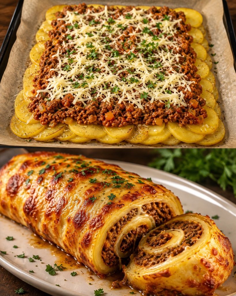 Potatisrulle med köttfärs