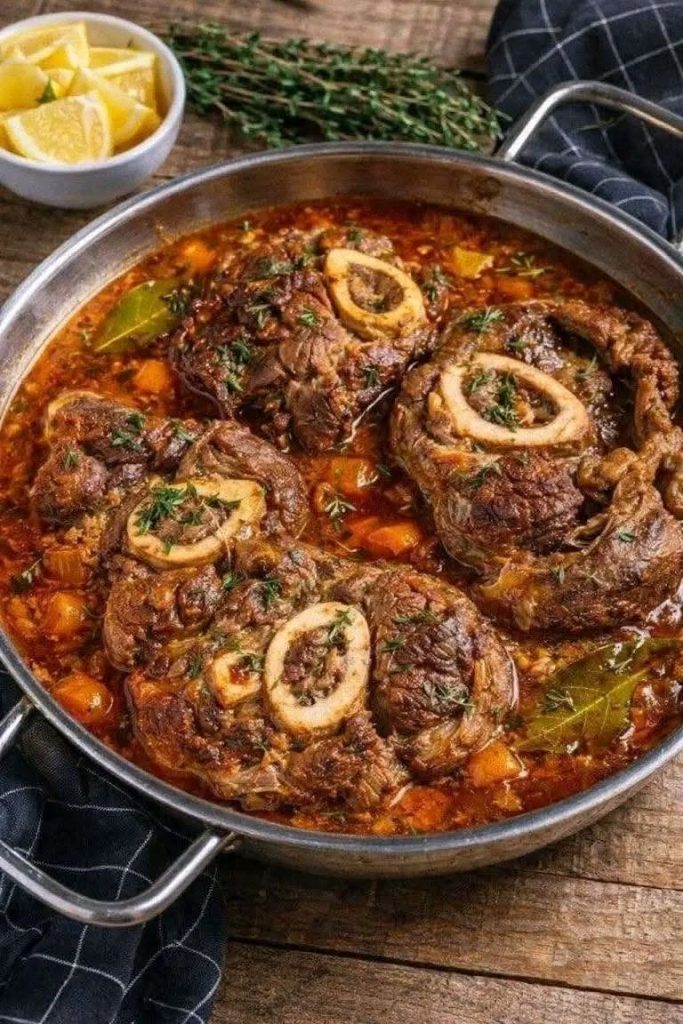Kärl “osso buco” på italienska – ett traditionellt, mjukt och aromatiskt recept…