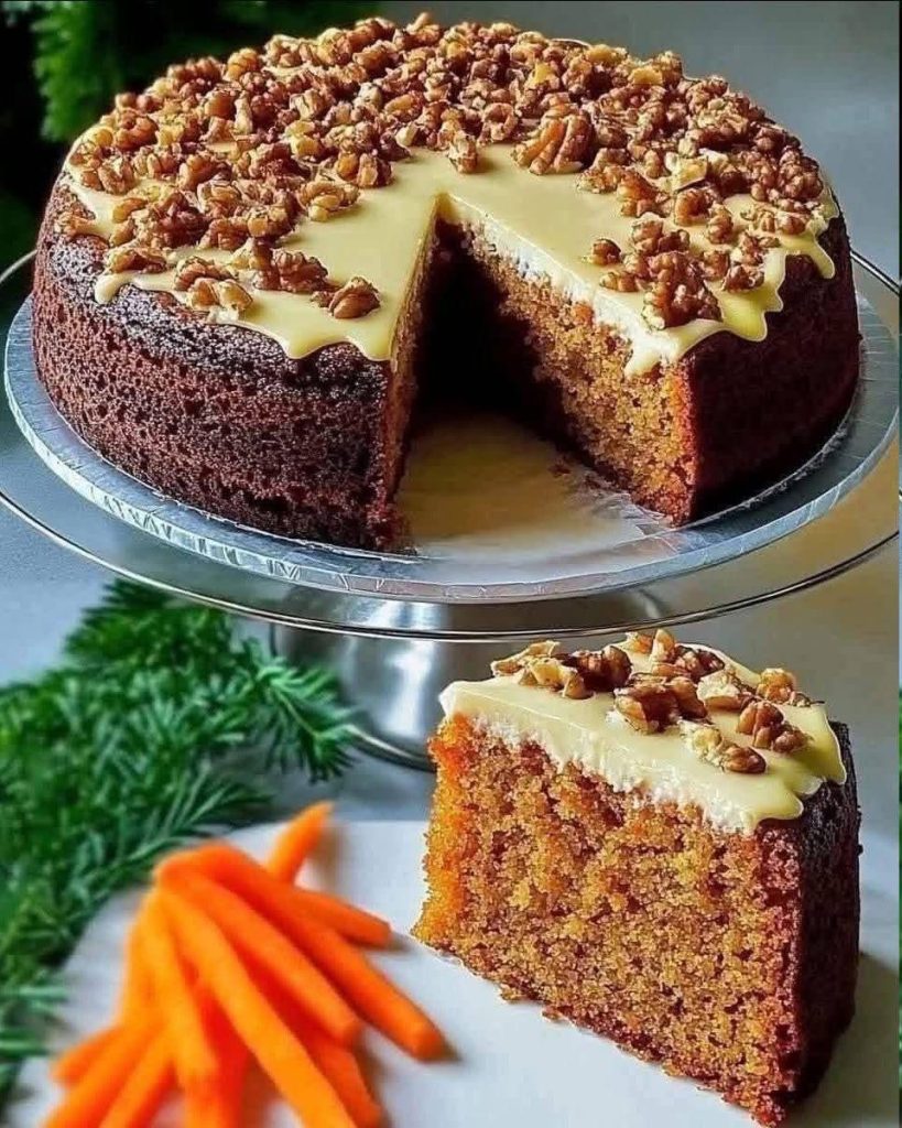 Recept på morotskaka med valnötter