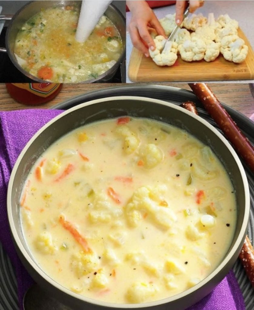 Krämig blomkålssoppa. Ett fantastiskt och enkelt recept!